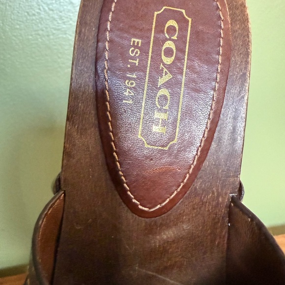 Coach "Sable" Signature Mules VGUC Women's Sz 7 Slide on Casual Heels - Picture 9 of 10